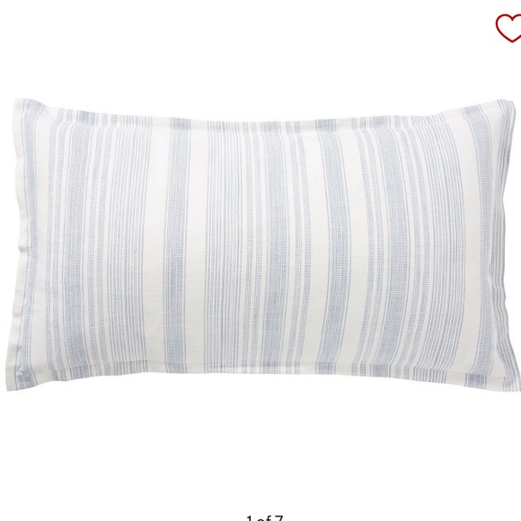 Pottery Barn Hawthorn Striped Cotton King Sham in Blue - Picture 1 of 5